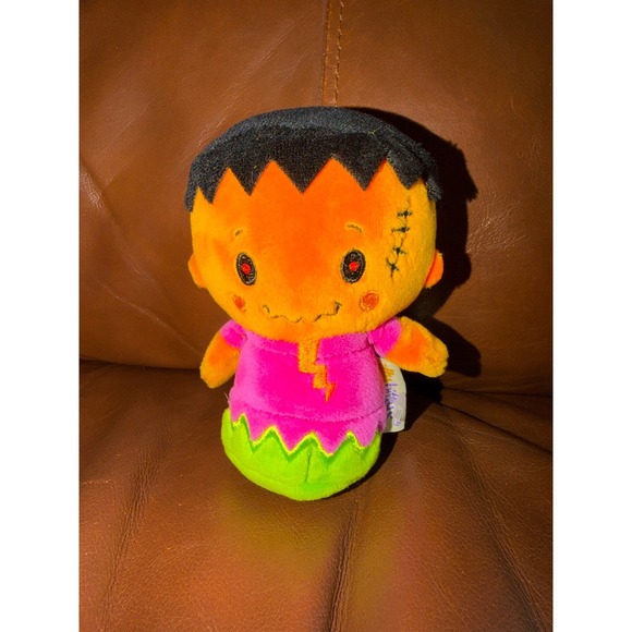 Hallmark Other - Hallmark itty bittys Frankenstein Plush Halloween Monster Orange Pink